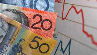 澳大利亚货币出现在工资图表旁边